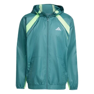 Obrázek produktu ADIDAS PERFORMANCE Sportovní bunda 'Tech Apparel' petrolejová / světle zelená / bílá