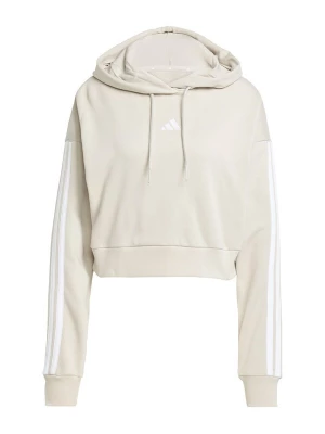 Obrázek produktu ADIDAS SPORTSWEAR Sportovní mikina 'ESSENTIALS 3-STRIPES FRENCH TERRY CROPPED' béžová / bílá