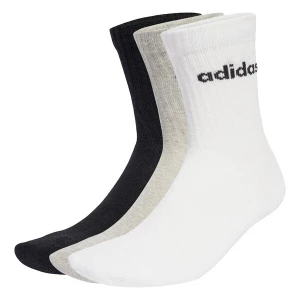 Obrázek produktu ADIDAS SPORTSWEAR Sportovní ponožky 'Linear Crew Cushioned 6 Pair Pack' šedá / černá / bílá