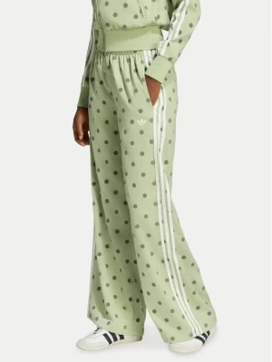 Obrázek produktu adidas Teplákové kalhoty Satin Polka Dots Wide Leg Pant LI2846 Zelená Relaxed Fit