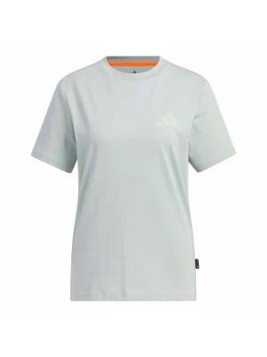 Obrázek produktu ADIDAS TERREX Funkční tričko 'Xploric Polygiene Graphic' modrá / hnědá / pastelově zelená / oranžová