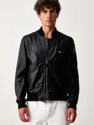 Obrázek produktu Aeronautica Militare bomber pánský kožený černá