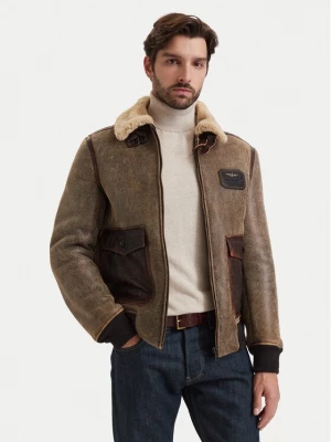 Obrázek produktu Aeronautica Militare Kožená bunda 262PN0165U100876 Hnědá Regular Fit