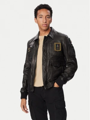 Obrázek produktu Aeronautica Militare Kožená bunda 262PN0846U100839 Černá Regular Fit