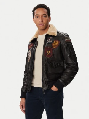 Obrázek produktu Aeronautica Militare Kožená bunda 262PN0968U100839 Černá Regular Fit
