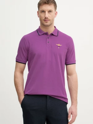 Obrázek produktu Aeronautica Militare polo pánské bavlněné fialová