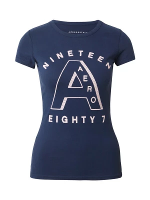Obrázek produktu AÉROPOSTALE Tričko 'NINETEEN EIGHTY 7' námořnická modř / pastelově růžová AEROPOSTALE