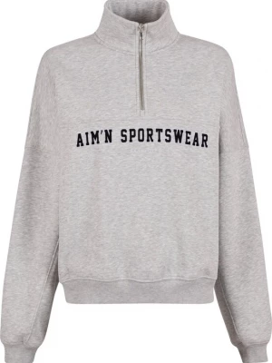 Obrázek produktu Aim'n Sportovní mikina světle šedá / šedý melír / černá AIMN