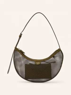 Obrázek produktu Alaïa Kabelka Přes Rameno Demi Lune olivová / stříbrná
