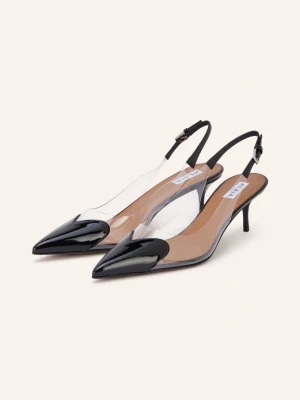 Obrázek produktu Alaïa Slingpumps S Otevřenou Patou Le Coeur černá / stříbrná