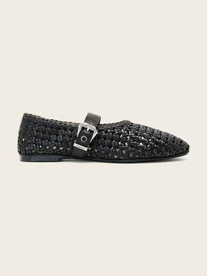 Obrázek produktu AllSaints baleríny kožené Sabine Woven Flat černá