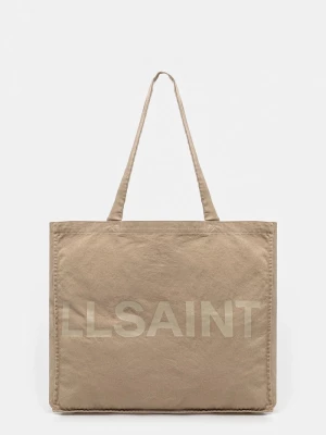 Obrázek produktu AllSaints Bavlněná taška AllSaints LARGE 46 x 42 x 19 c béžová