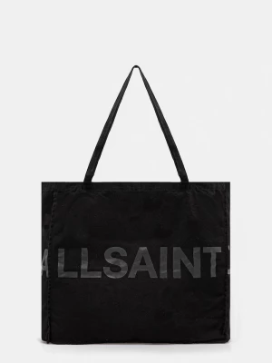 Obrázek produktu AllSaints Bavlněná taška AllSaints LARGE 46 x 42 x 19 c černá