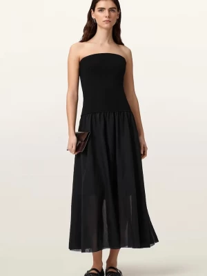 Obrázek produktu AllSaints bodycon šaty s viskózou TEGAN černá