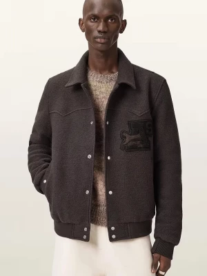 Obrázek produktu AllSaints bomber pánský vlněný ROYCE hnědá