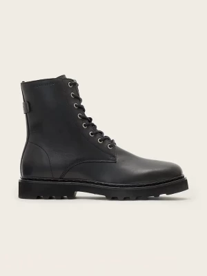 Obrázek produktu AllSaints boty pánské kožené Skiff Military Boot černá