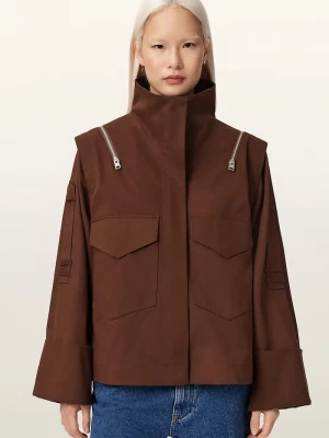 Obrázek produktu AllSaints bunda dámská s bavlnou LEIGHTON hnědá