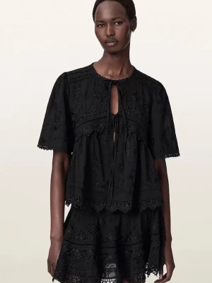 Obrázek produktu AllSaints halenka dámská bavlněná LILLITH černá