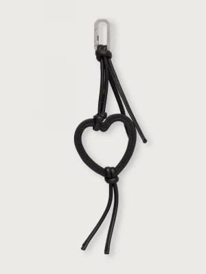 Obrázek produktu AllSaints klíčenka kůžená HEART černá