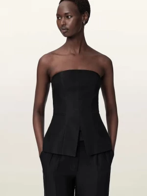 Obrázek produktu AllSaints korzetová halenka dámská z viskózy CHARLEY černá