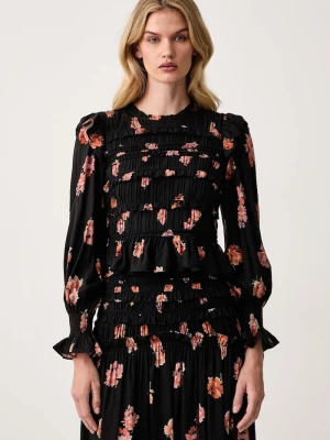Obrázek produktu AllSaints košilová halenka dámská bavlněná LAUREN černá