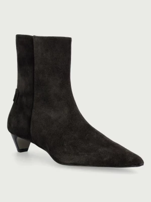 Obrázek produktu AllSaints kotníkové boty na nízkém podpatku dámské semišové Piper Suede Boot hnědá
