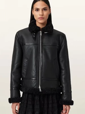 Obrázek produktu AllSaints Kožená bunda LOREL černá