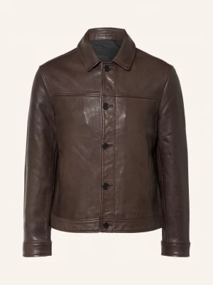 Obrázek produktu Allsaints Kožená Bunda Nates tmavě hnědá