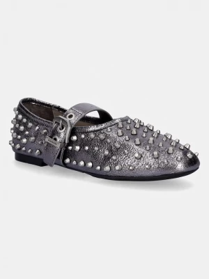 Obrázek produktu AllSaints Kožené baleríny AllSaints Sabine Stud Shoe stříbrná