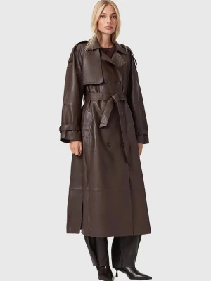 Obrázek produktu AllSaints Kožený kabát AllSaints REED hnědá