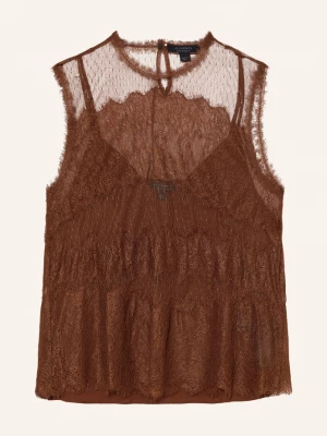 Obrázek produktu Allsaints Krajkový Top Clara hnědá