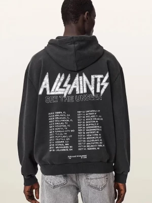 Obrázek produktu AllSaints mikina s kapucí pánská bavlněná CHROMIUM černá
