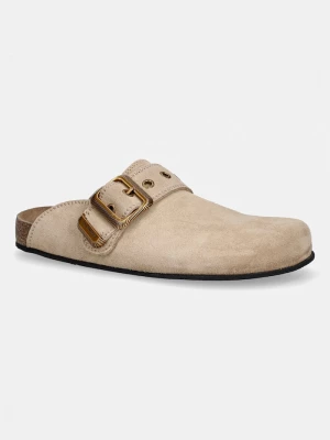 Obrázek produktu AllSaints pantofle s otevřenou patou dámské kožené Staffa Mule béžová