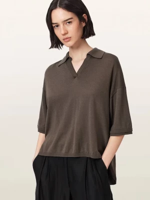 Obrázek produktu AllSaints polo dámské s vlnou BERN zelená