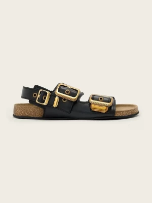 Obrázek produktu AllSaints sandály na plochém podpatku dámské kožené Staffa Sandal černá