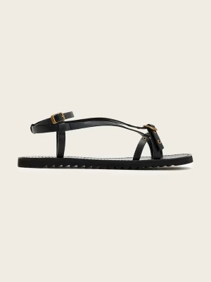 Obrázek produktu AllSaints sandály s otevřenou patou dámské kožené Tyla Eyelet Sandal černá