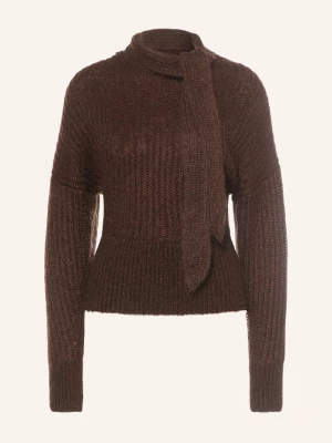 Obrázek produktu Allsaints Svetry Etty S Mohérem A Mašlí tmavě hnědá