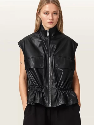 Obrázek produktu AllSaints vesta dámská kožená FLOR černá