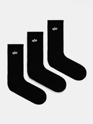 Obrázek produktu Alpha Industries Bavlněné ponožky Alpha Industries Basic 3-pack černá