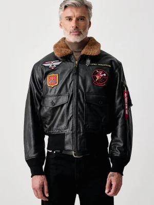 Obrázek produktu Alpha Industries bunda pánská z imitace kůže G-1 Devils Brigade Faux Leather Bomber černá