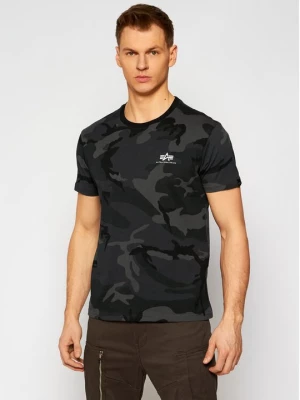 Obrázek produktu Alpha Industries T-Shirt Basic T Small Logo Camo 188505C Šedá Regular Fit Černá