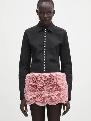 Obrázek produktu Ambush Bavlněná košile AMBUSH Fitted Pearl Button Shirt černá