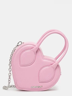 Obrázek produktu Ambush Kožená kabelka AMBUSH Heart Top Handle Bag růžová