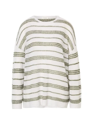 Obrázek produktu AMERICAN VINTAGE Maxi svetr 'Bodyrow' tmavě zelená / bílá