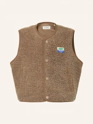 Obrázek produktu American Vintage Plyšová Vesta Hoktown tmavě hnědá