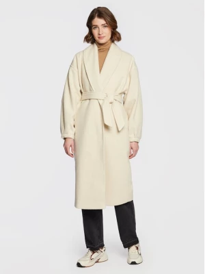 Obrázek produktu American Vintage Vlněný kabát Karabay KARA17BH22 Écru Relaxed Fit Krémová