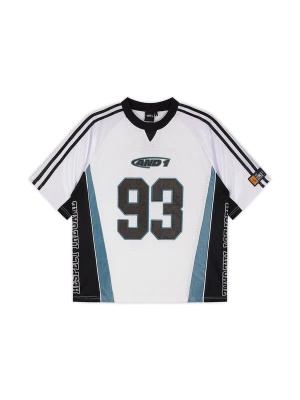 Obrázek produktu AND1 Oversized tričko 'Respect The Game' safírová / černá / bílá / offwhite