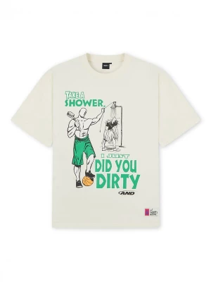 Obrázek produktu AND1 Tričko 'Did You Dirty Trash Talk' béžová / zelená / černá