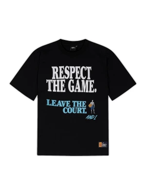 Obrázek produktu AND1 Tričko 'Respect The Game' azurová / černá / bílá