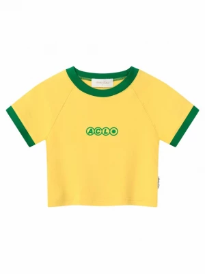 Obrázek produktu Another Cotton Lab Tričko 'Carrer Del Sol' žlutá / zelená